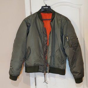 Army Green Bomber Jacket - Mens XL